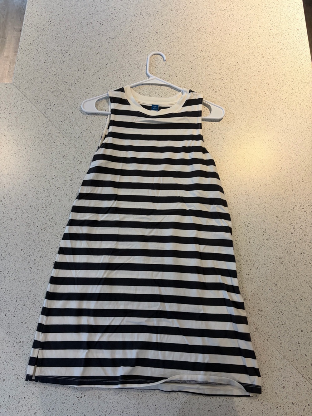 Old Navy black and white striped mini dress